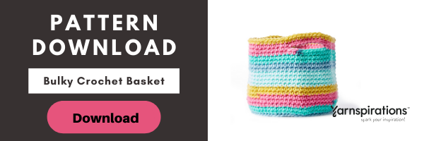 FREE Stripe Crochet Basket for Beginners from Yarnspirations