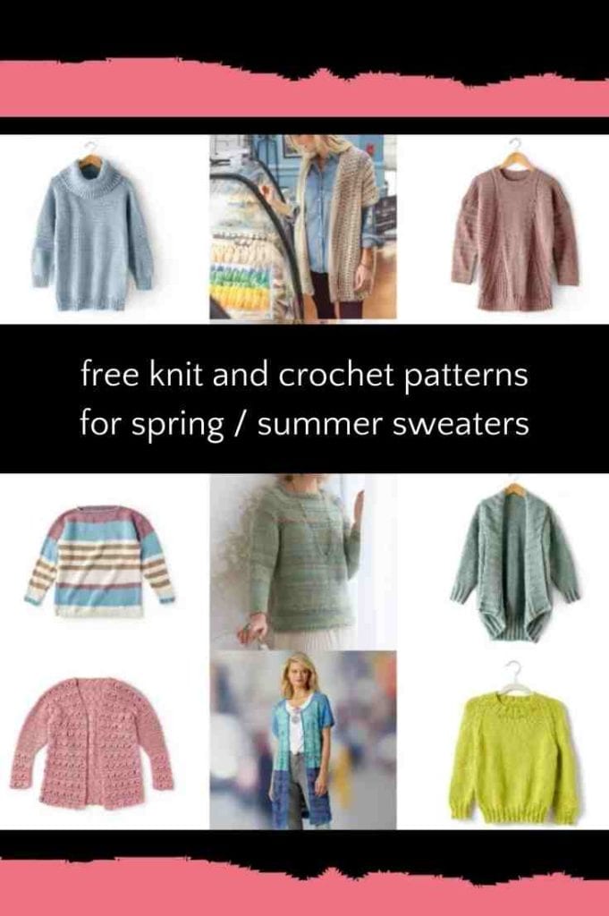 FREE Knit and Crochet Spring Sweater Patterns