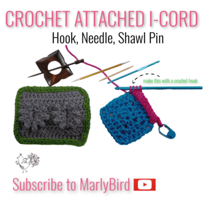 Crochet Attached I Cord | 3 Ways
