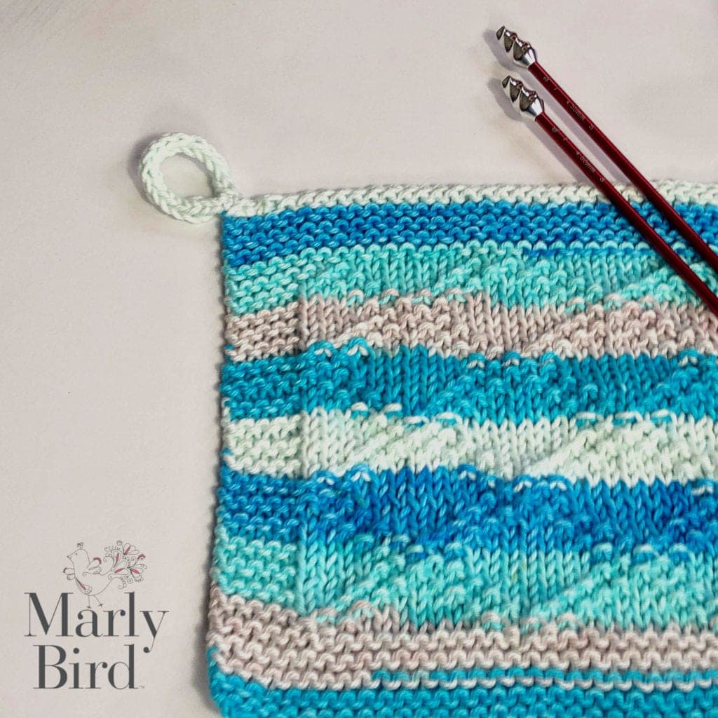 Bird on a Wire Knit Dishcloth [FREE Knitting Pattern]