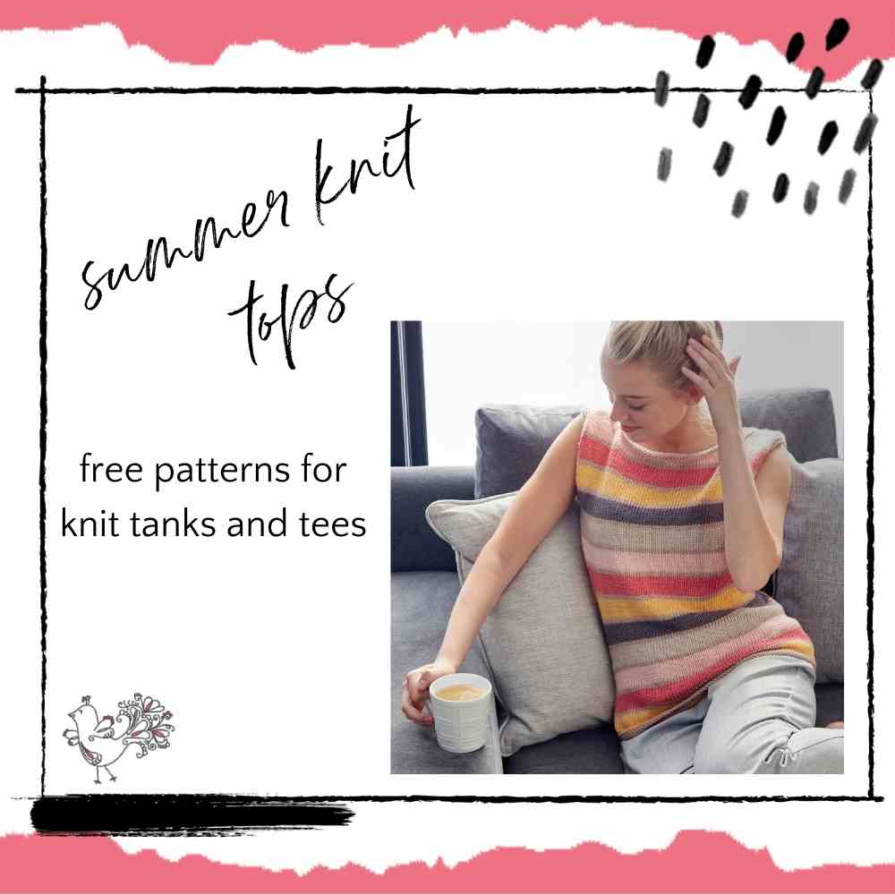 Summer Knit Tops Free Patterns- Crochet Digital Pattern - Marly Bird 