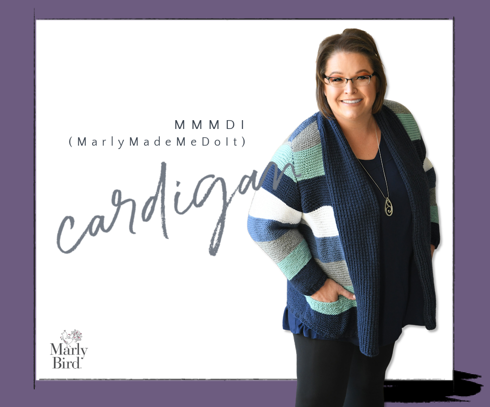 MMMDI Garter Stitch Knit Cardigan with Pockets by Marly Bird