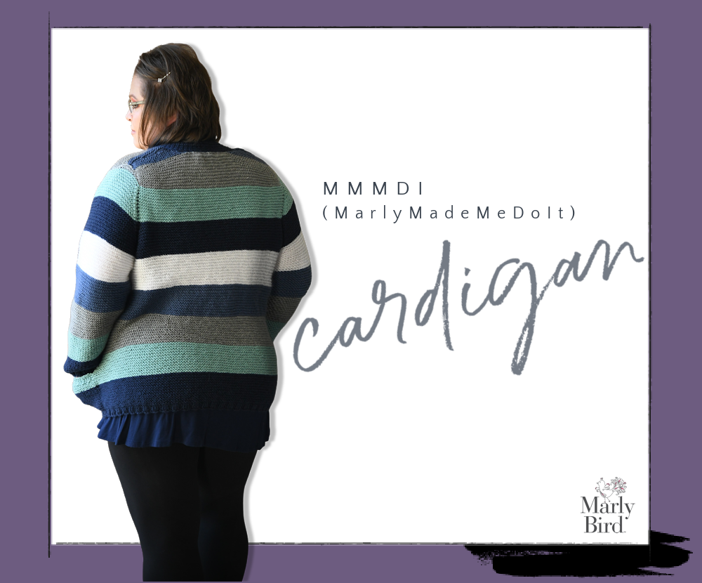 MMMDI Knit Cardigan with Pockets back view