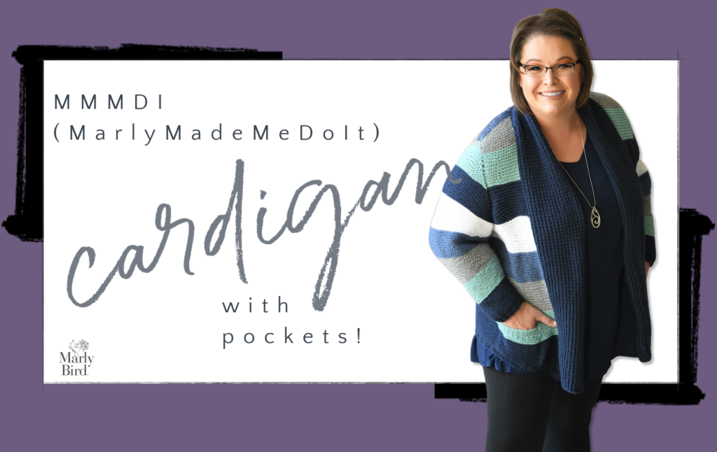 MMMDI Garter Stitch Knit Cardigan with Pockets by Marly Bird