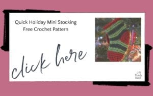 Mini Stocking Crochet Christmas Pattern