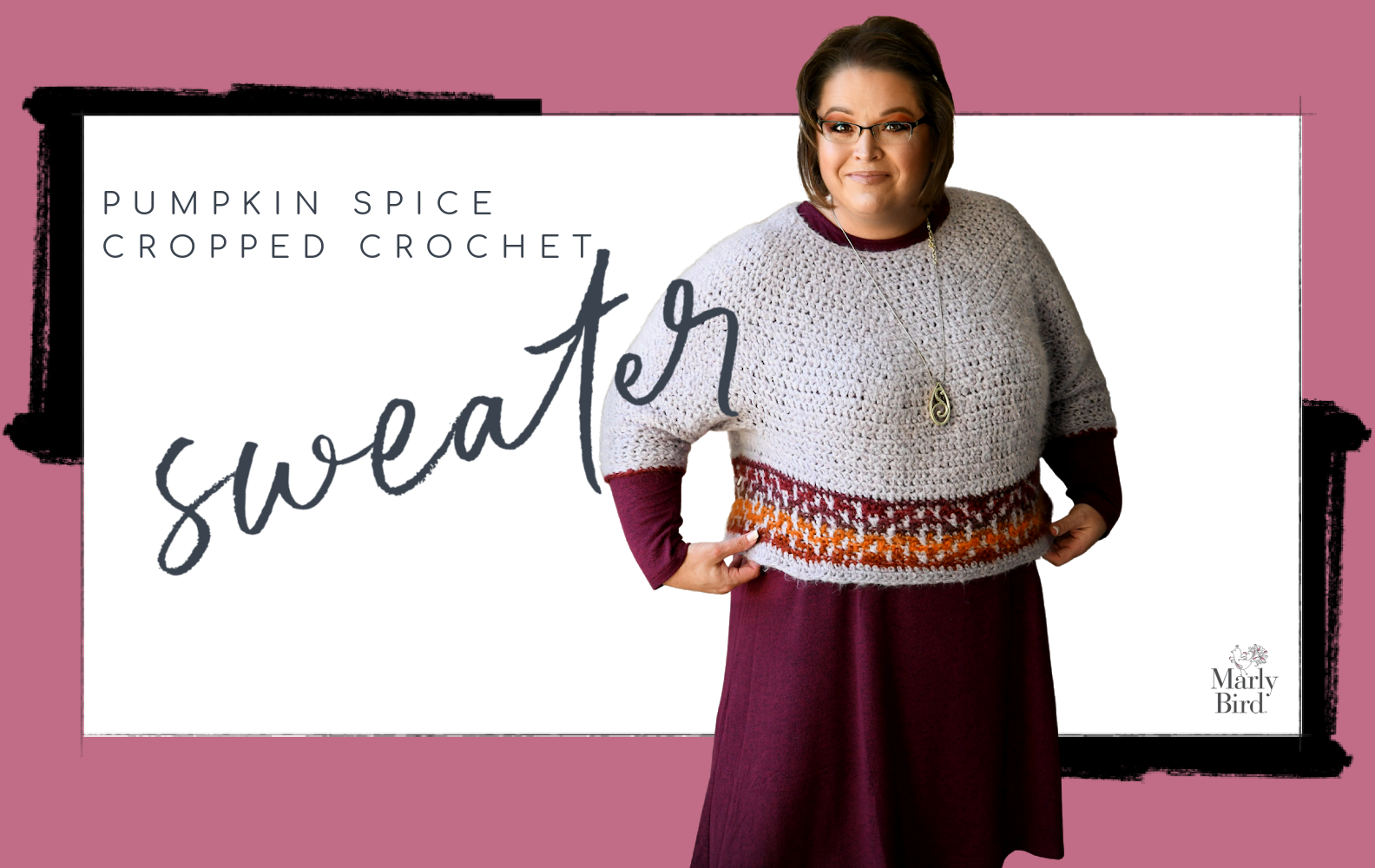 Pumpkin Spice Cropped Crochet Sweater