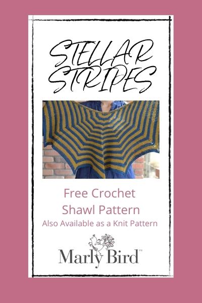 Stellar Stripes is a free crochet shawl pattern
