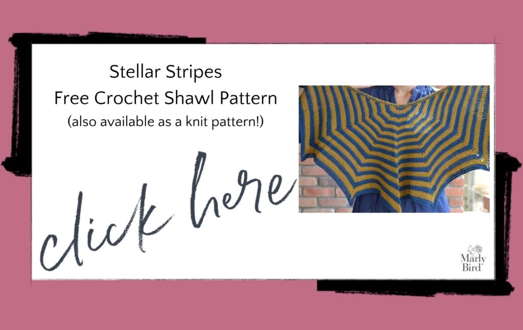 striped crochet shawl pattern