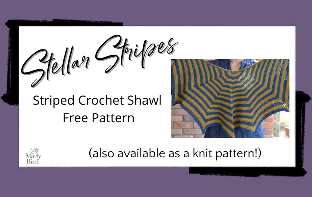 Striped Crochet Shawl Free Pattern