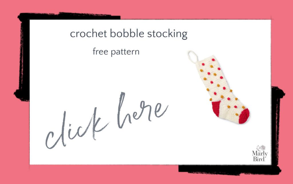 Crochet Bobble Stocking Free Crochet Pattern