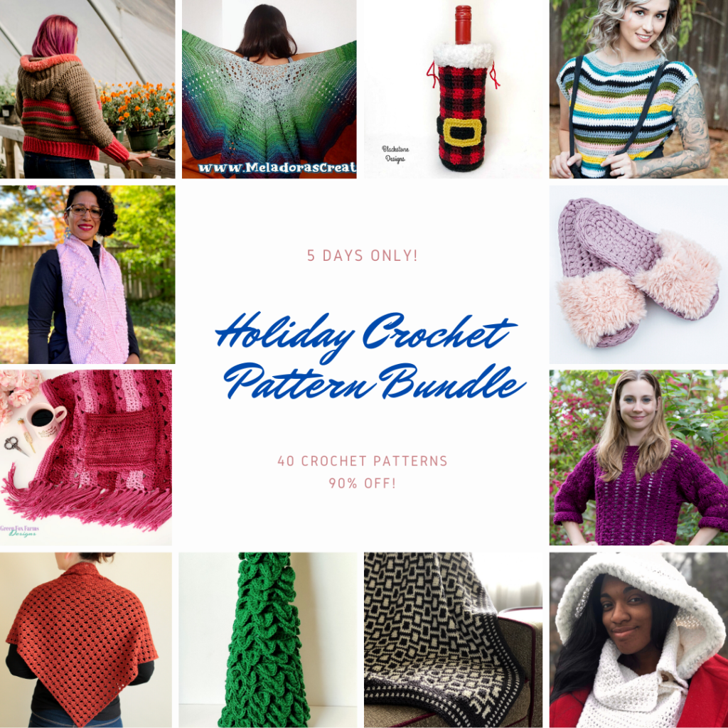 Get 40 patterns in this holiday crochet bundle