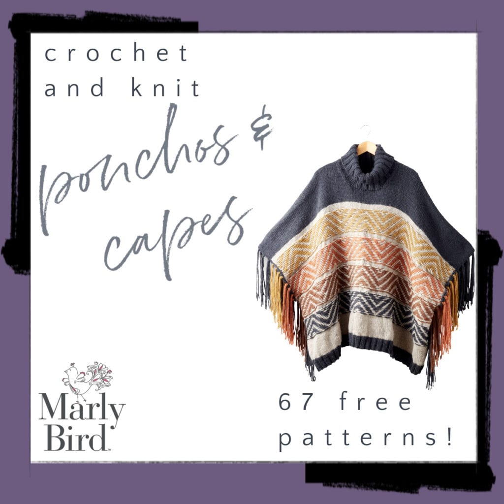 cozy crochet and knit ponchos