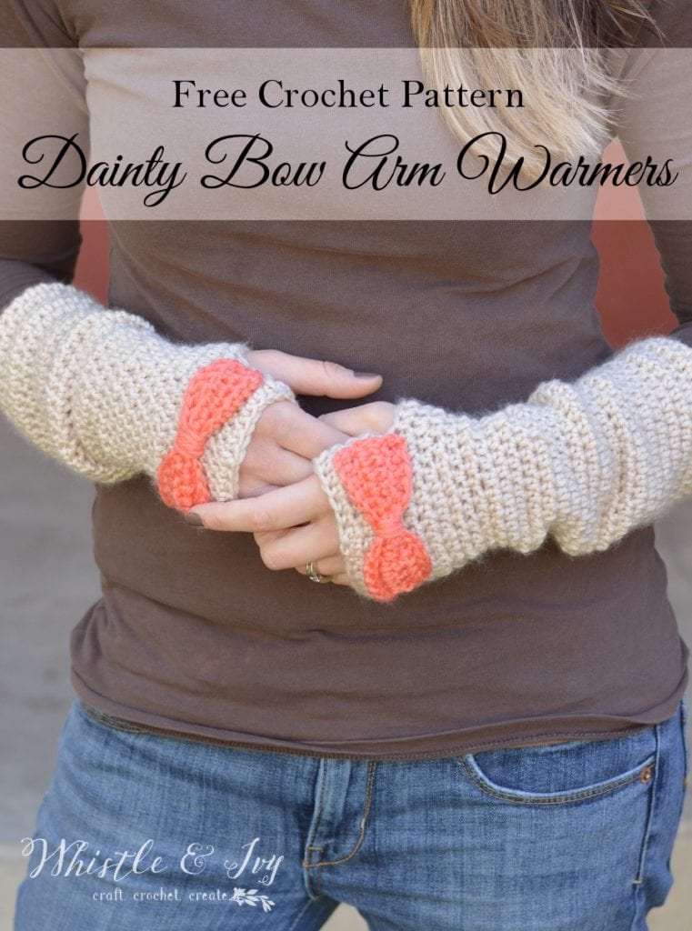 Crochet fingerless mitts free pattern by Whistle and Ivy