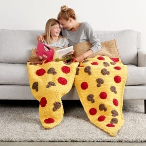 Bernat Pizza Party Crochet Snuggle Sack