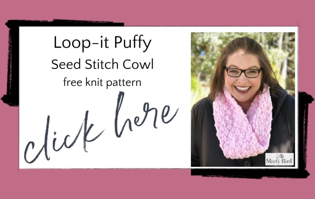 Finger knit cowl free pattern with texture