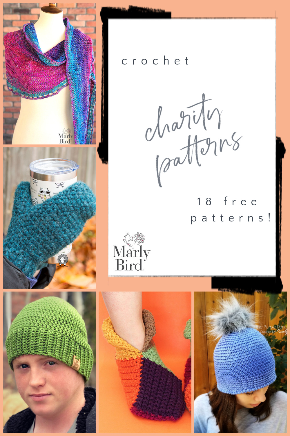 18 FREE Crochet Charity Patterns - Marly Bird