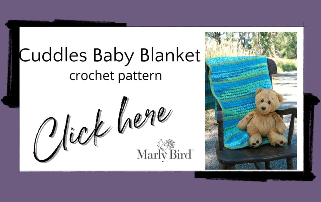 Crochet seed stitch baby blanket pattern