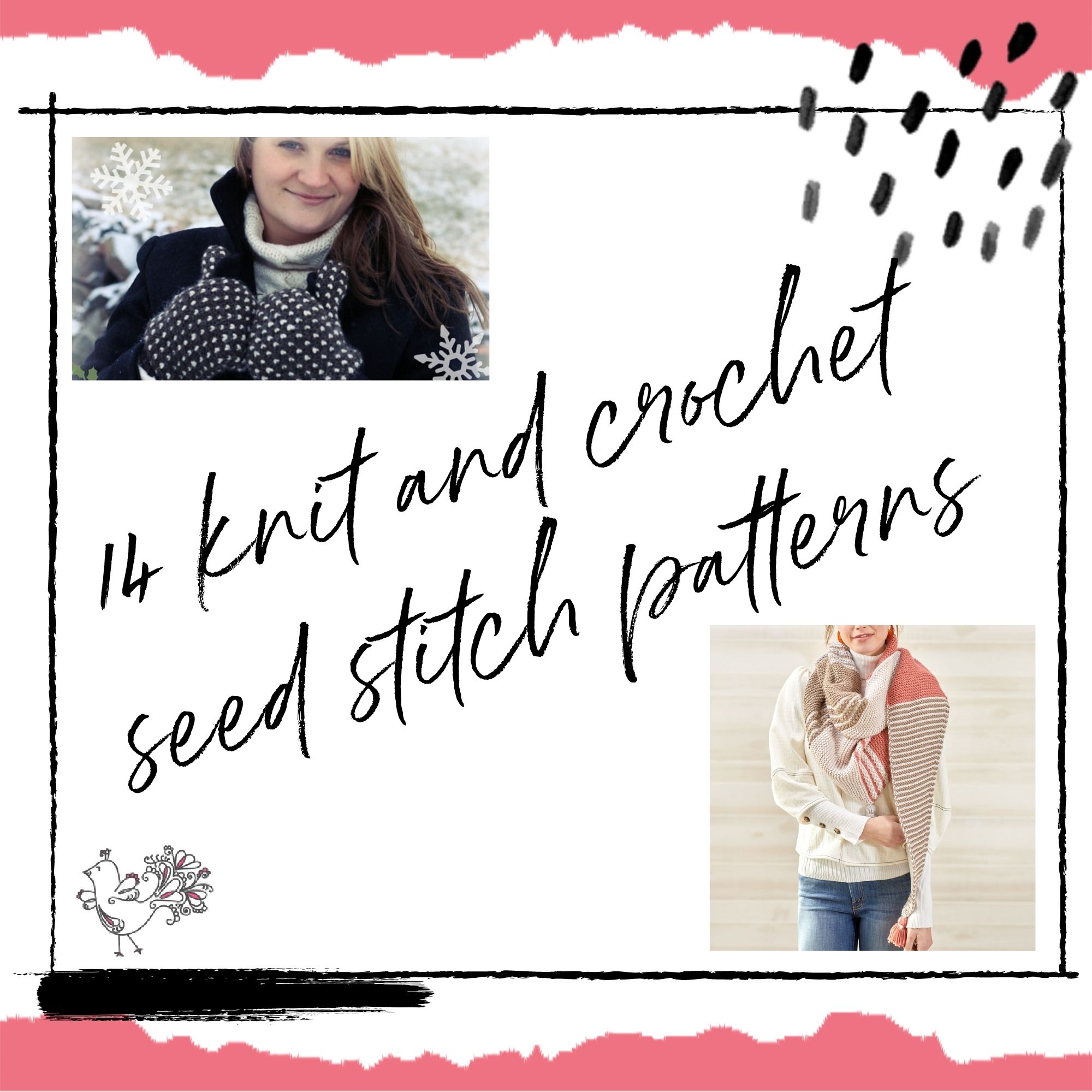 14 Seed Stitch Patterns: Texture in Both Knitting and Crochet | Marly Bird