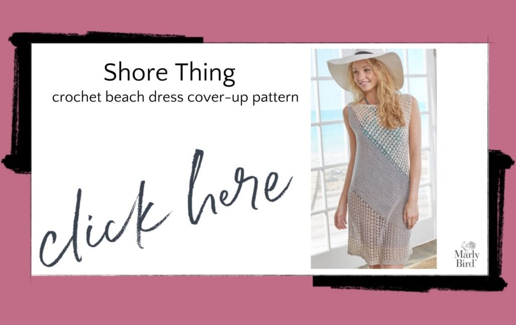 Shore Thing, crochet dress pattern for beach cover-up
