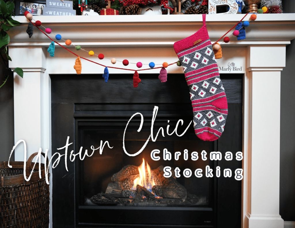 Uptown Chic Christmas Stocking by Marly Bird