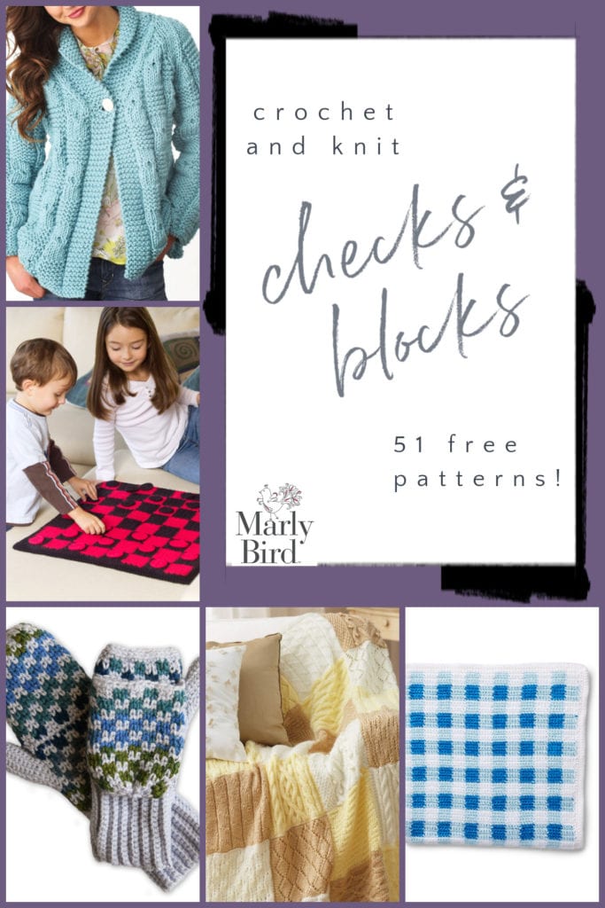 51 Free Checks & Blocks Crochet and Knitting Patterns 