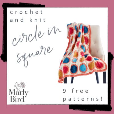 Circle in Square Crochet and Knit Free Patterns