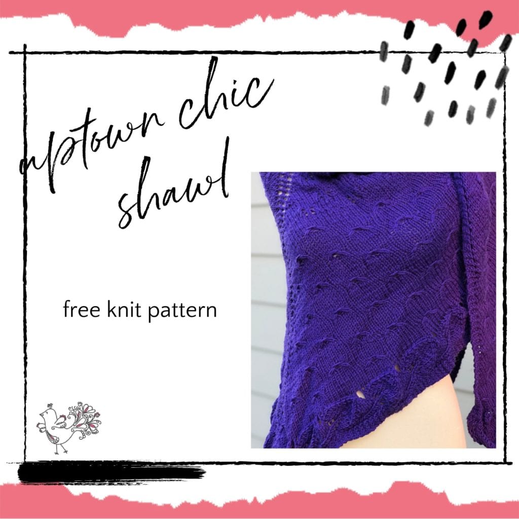 Uptown chic knit shawl free pattern
