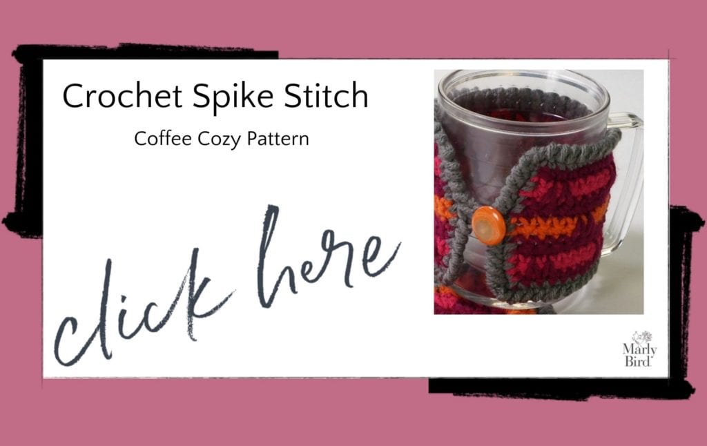Crochet Spike Stitch Coffee Cozy Pattern