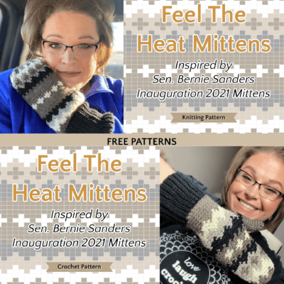 Cozy Up In “Bernie Sanders” Mittens: Knit and Crochet Versions