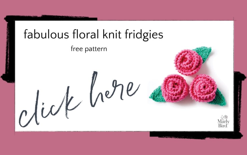 Fabulous Floral Knit Fridgies Free Knitting Pattern