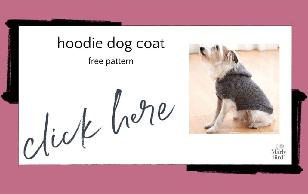 Hoodie Dog Coat Free Knitting Pattern