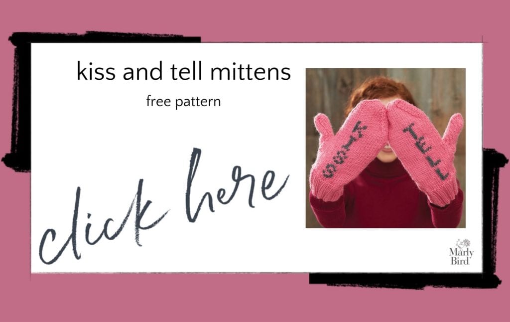 Kiss and Tell Mittens Free Pattern