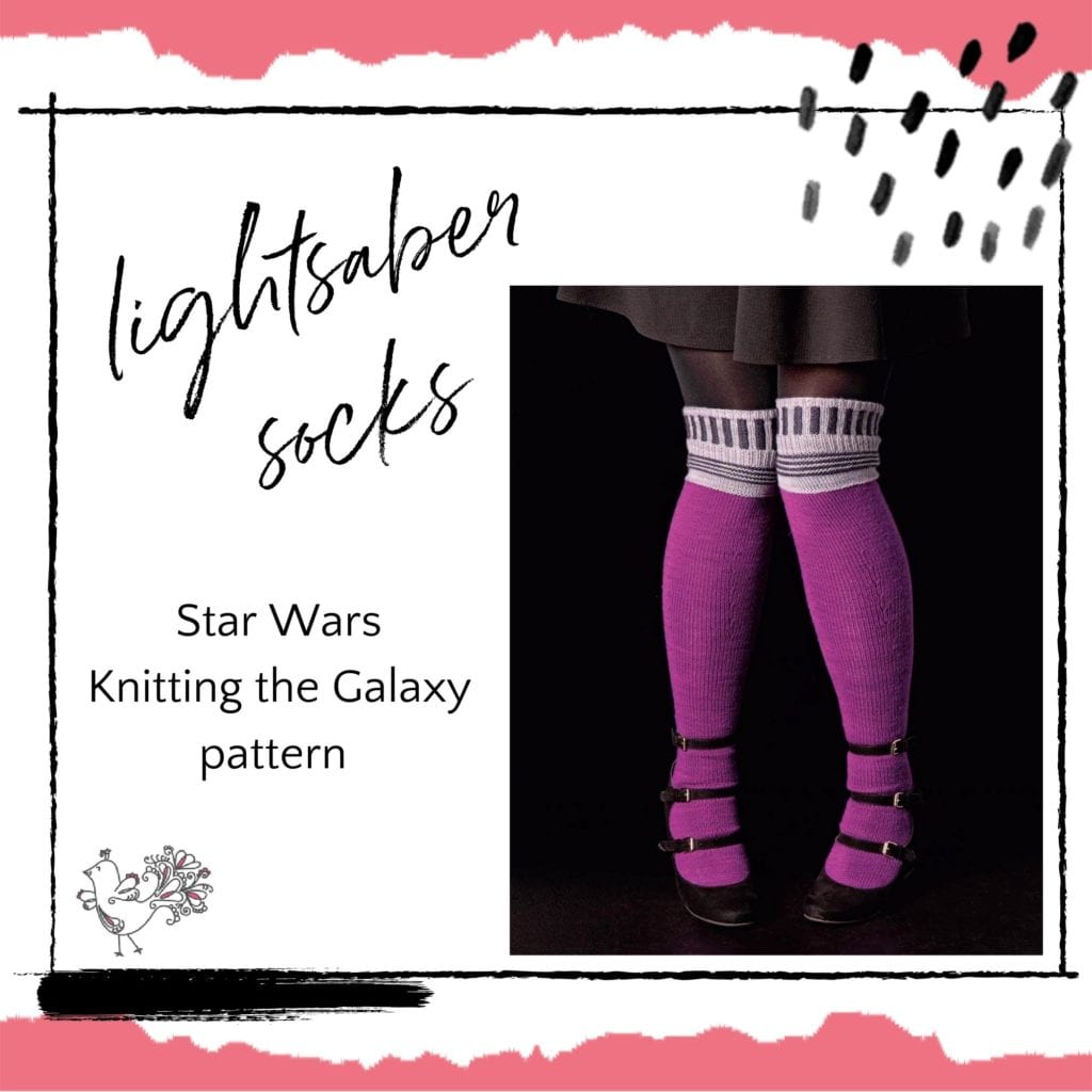 Star Wars Knitting the Galaxy Lightsaber Socks pattern