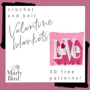 30 Free Valentine Blankets to Crochet and Knit