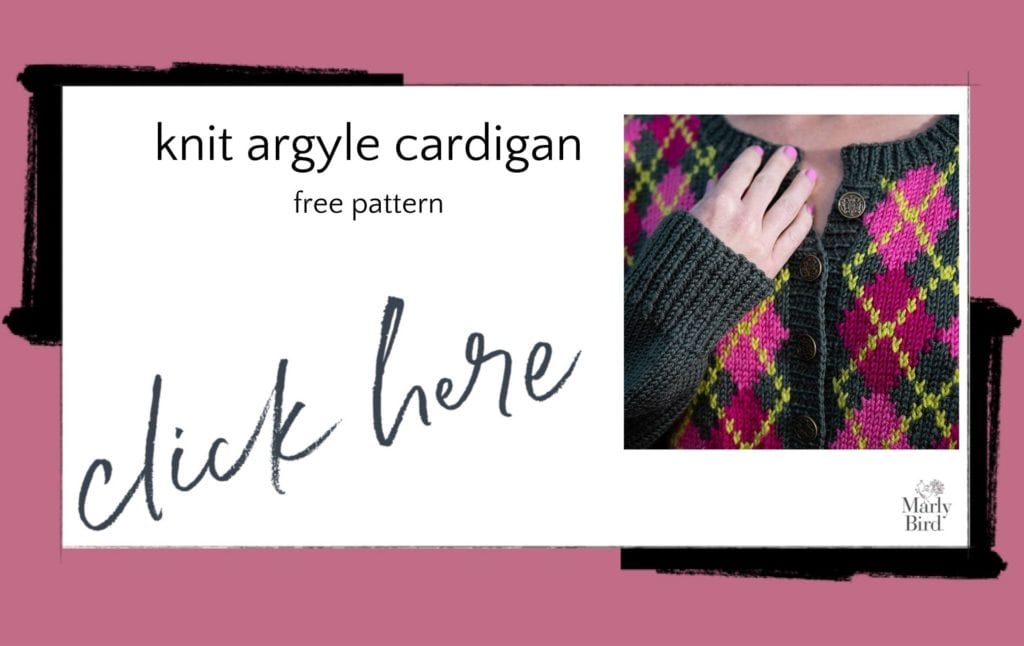 knit argyle cardigan free pattern