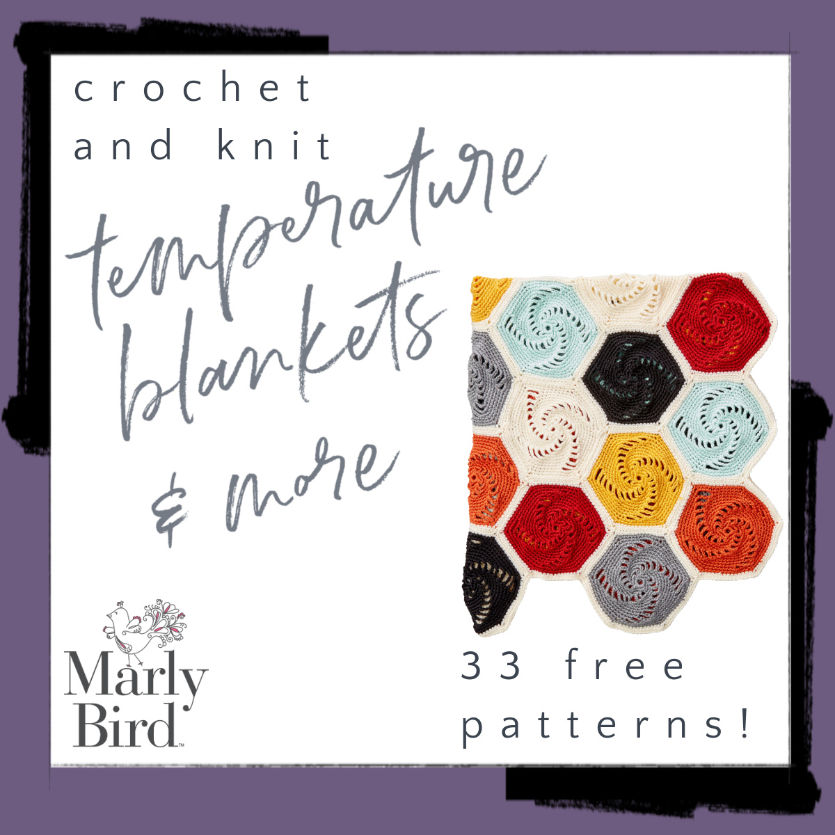 Bias Granny Temperature Blanket - free crochet granny square