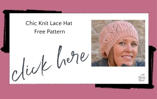 chic knit lace hat free pattern