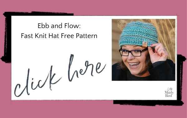 Ebb and Flow fast knit hat free pattern by Marly Bird