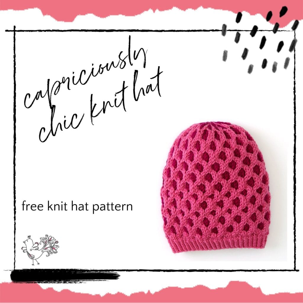 Honeycomb Cable Stitch  free knit hat pattern