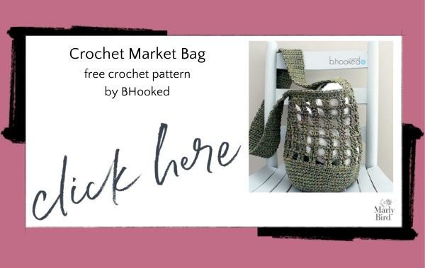 Openwork crochet market bag free pattern