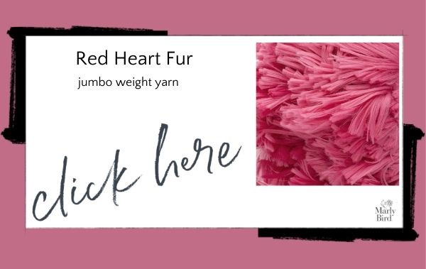 Red Heart fur yarn