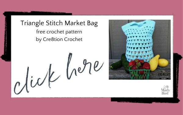 Triangle Stitch Crochet Market Bag Free Pattern