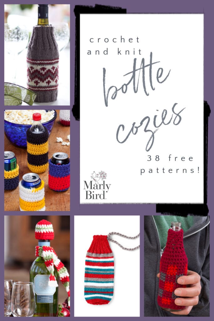 38 Free Crochet and Knit Bottle Cozies