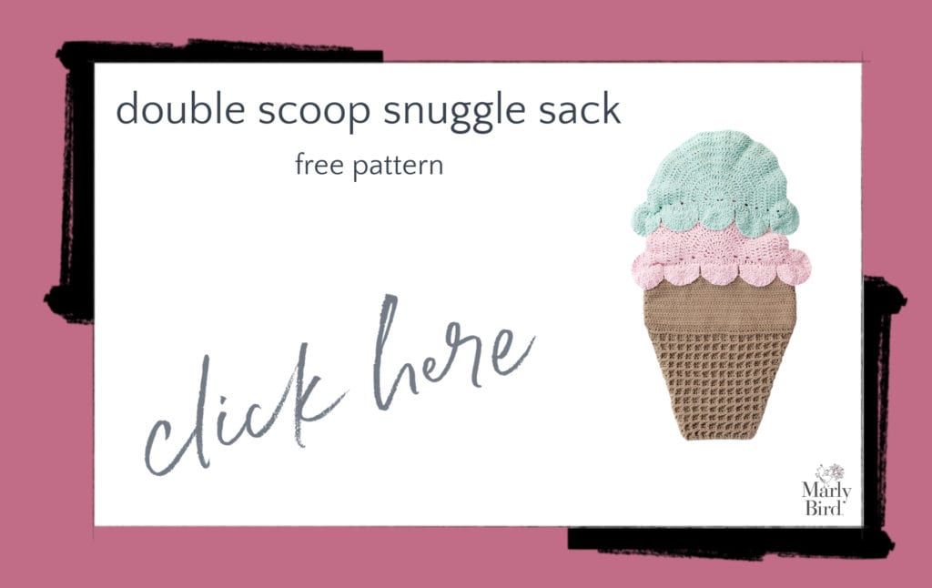 Double Scoop Snuggle Sack Free Crochet Pattern
