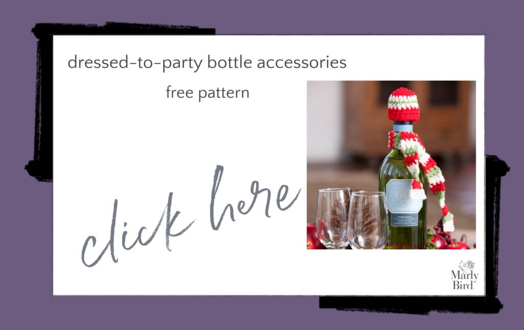 Dressed-to-Party Bottle Accessories Free Crochet Pattern