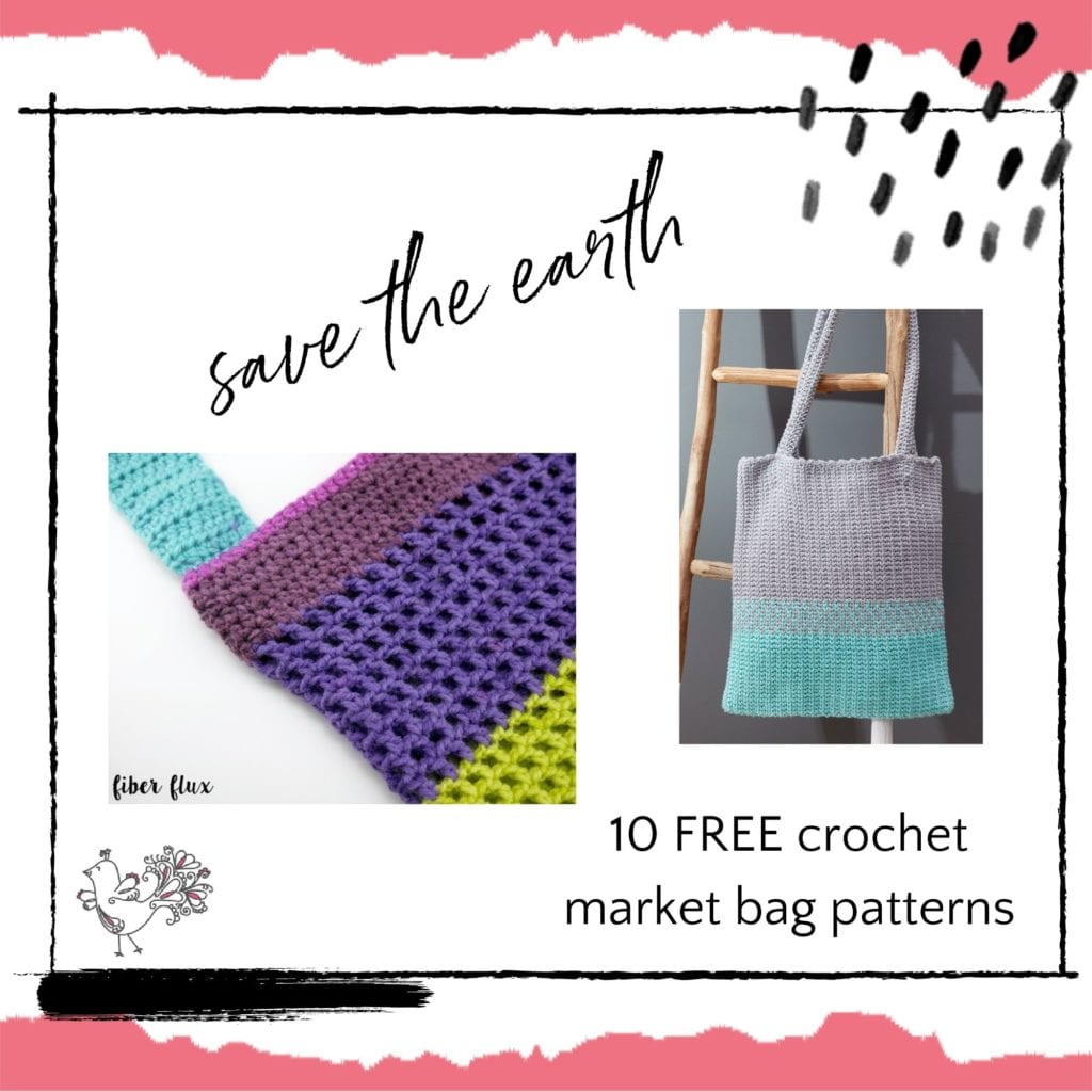 save the earth with these ten free crochet market bag patterns
