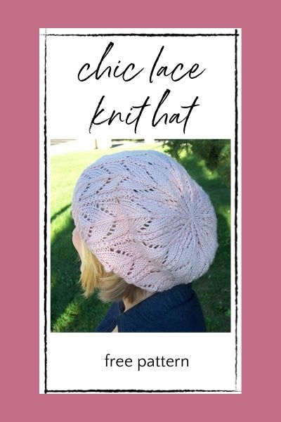knit lace hat free pattern by Marly Bird