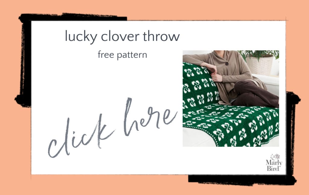 Lucky Clover Throw Free Crochet Pattern