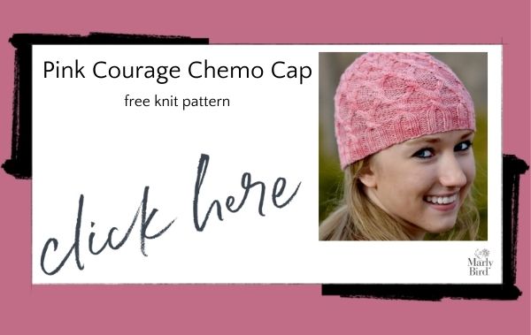 pink courage chemo cap free knit pattern