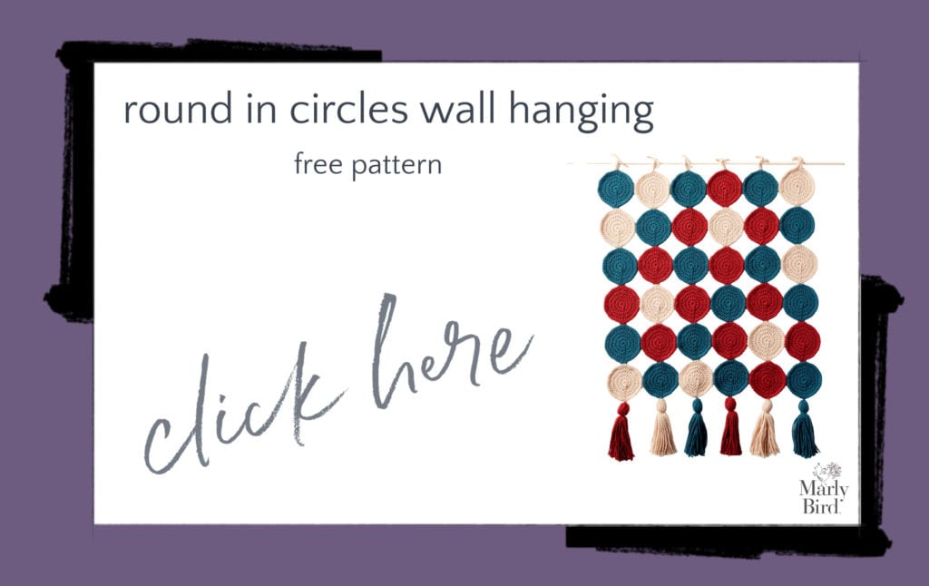 Round in Circle Wall Hanging Free Crochet Pattern